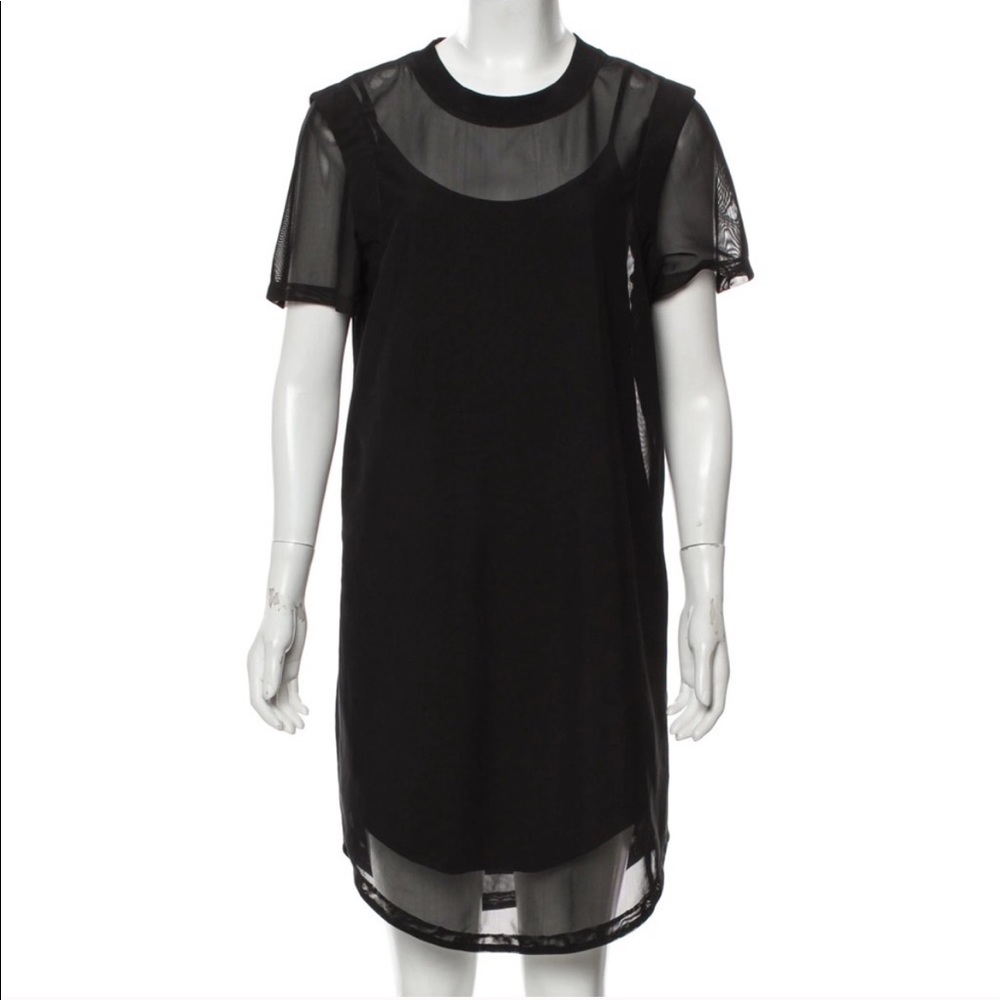 NWT Kith Sheer Short Slv Knee Length Dress